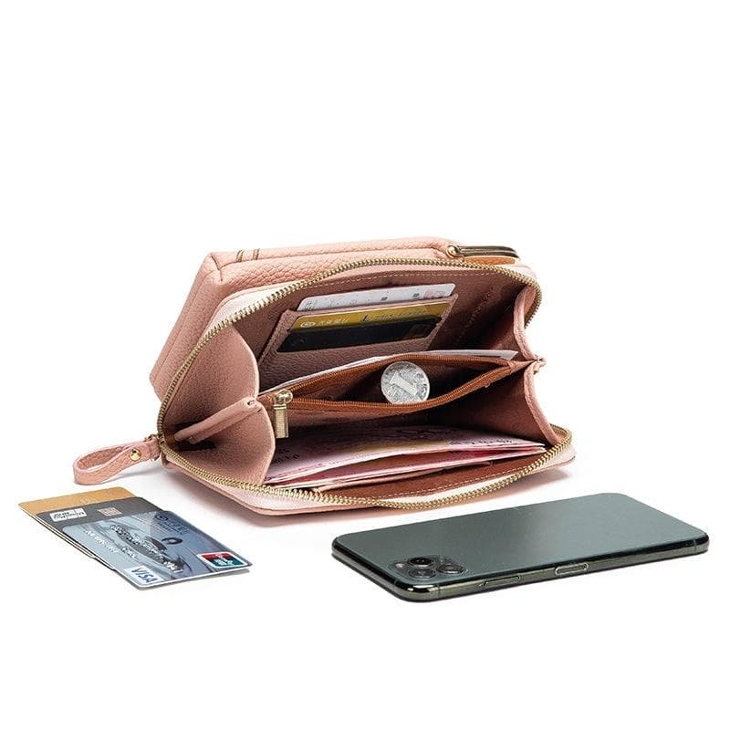 Black Embroidered Single Shoulder Phone Bag Wallet - Yellow - V562-3010934060DBT V562 3010934060DBT 202505191435 09