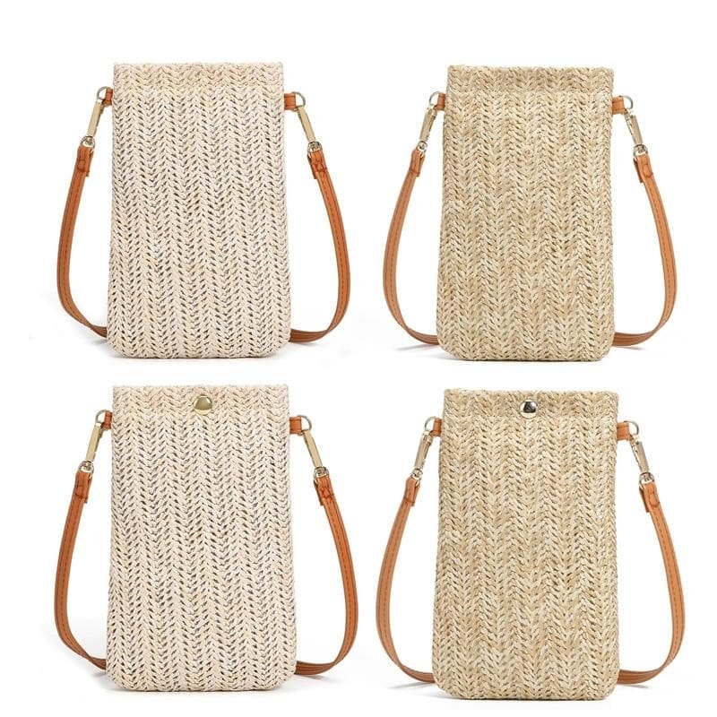 Beach Bag With Magnetic Buckle Straw Beige - V562-3083032060DBT V562 3083032060DBT 202505191453 02