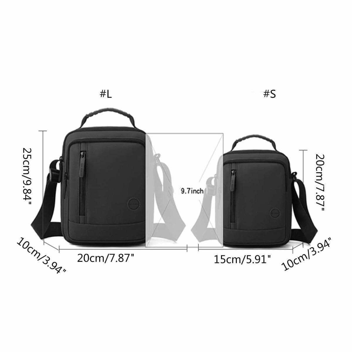 Men's Army Green Shoulder Messenger Bag Large - Large Army Green - V562-8098283060DBT V562 8098283060DBT 202508290640 05