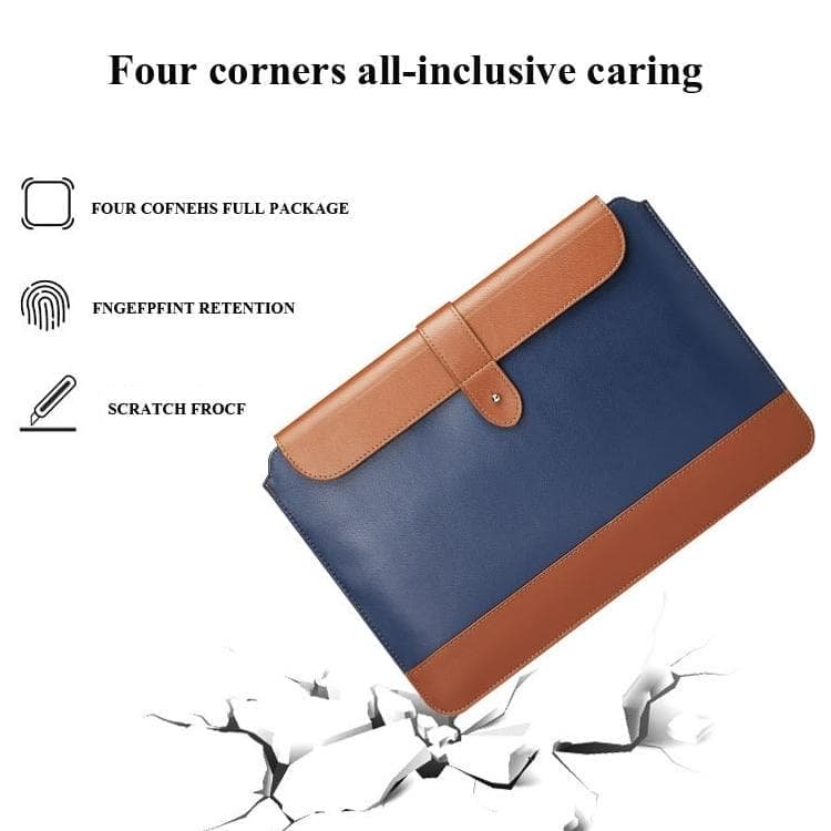 14-15.4 Inch Microfiber Notebook Liner & Power Bag - Horizontal Blue & Brown - V562-8158455750DBT V562 8158455750DBT 202504251625 05