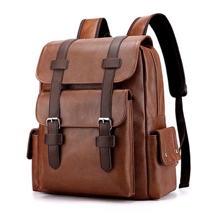 Large Capacity Pu Leather Laptop Backpack For Travel & School - Black - V562-A1005875060DBT V562 A1005875060DBT 202505191448 12