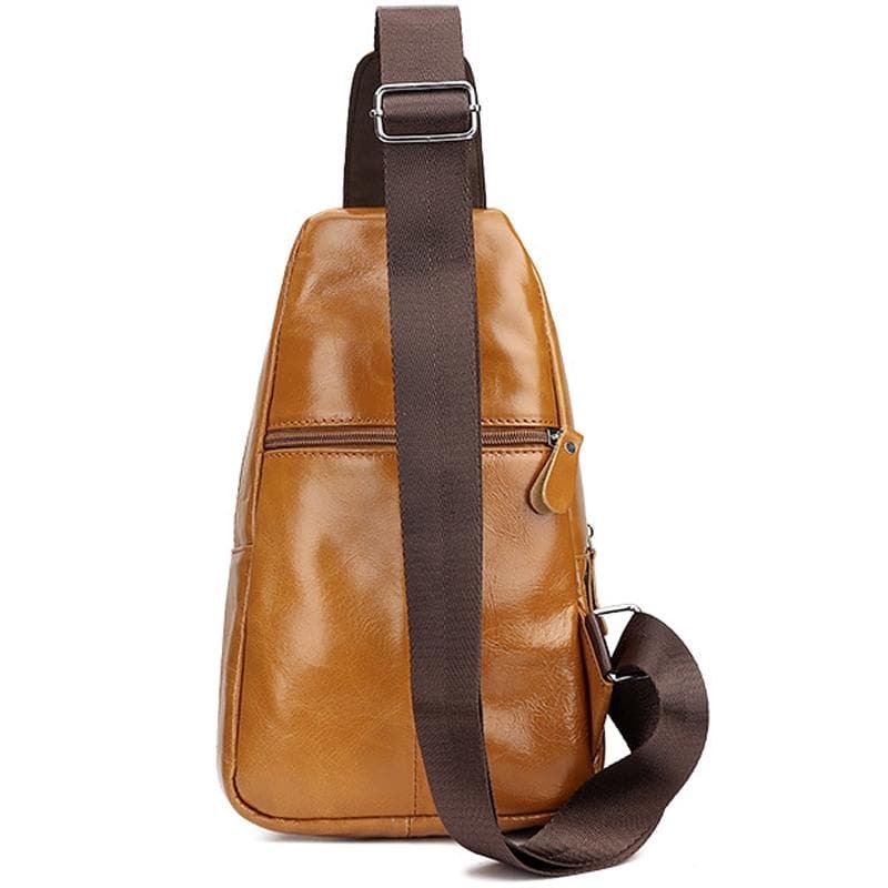 Leather Men Shoulder Bag Compact & Stylish - Red Brown - V562-A1021193060DBT V562 A1021193060DBT 202508291115 10