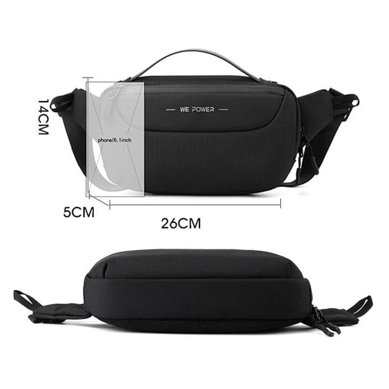 Multi Functional Men Crossbody Bag Outdoor Sports Waist Bag With Shoulder Strap - Black - V562-A1037583060DBT V562 A1037583060DBT 202508290116 08