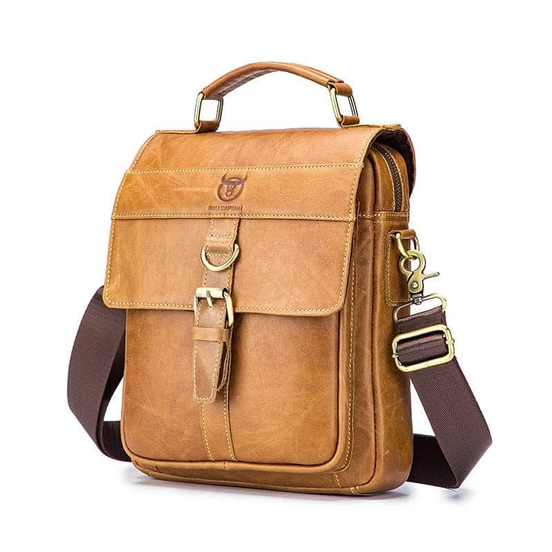 Retro Leather Men Shoulder Bag First Layer Cowhide - Brown - V562-A1069343850DBT V562 A1069343850DBT 202508291025 08