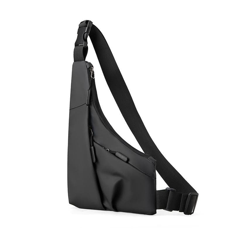 Leather Anti Theft Triangle Bag Secure Crossbody Chest Bag - Grey - V562-A1070254060DBT V562 A1070254060DBT 202503041241 01