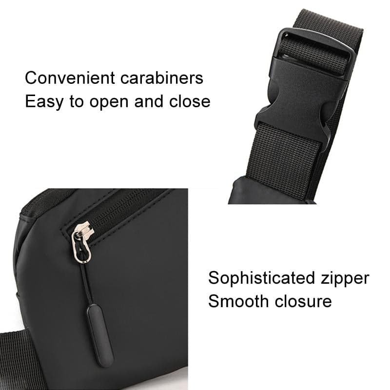 Leather Anti Theft Triangle Bag Secure Crossbody Chest Bag - Grey - V562-A1070254060DBT V562 A1070254060DBT 202503041241 06