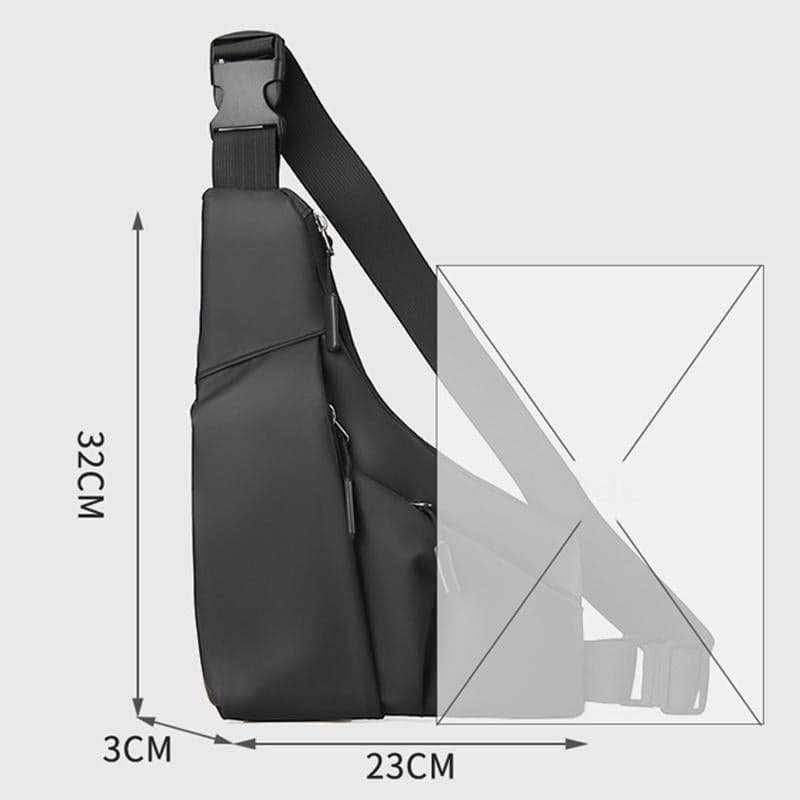 Leather Anti Theft Triangle Bag Secure Crossbody Chest Bag - Grey - V562-A1070254060DBT V562 A1070254060DBT 202503041241 10