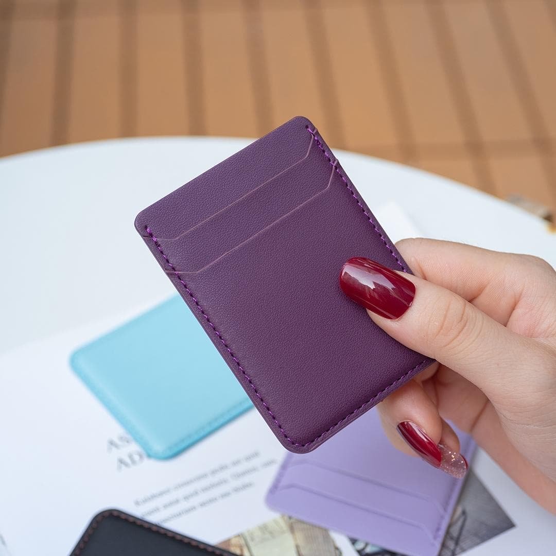 R20 Texture Card Bag Back Sticker For Mobile Phones - Dark Purple - V562-A107439400ADE V562 A107439400ADE 202503281848 05