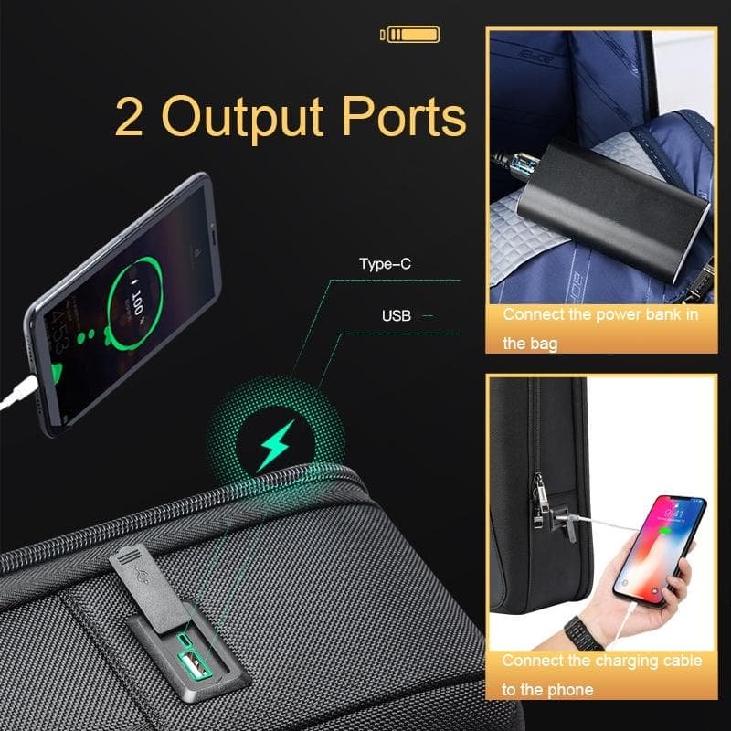 Usb Charging Anti-theft Business Backpack - Black - V562-A1074582060DBT V562 A1074582060DBT 202508271340 05