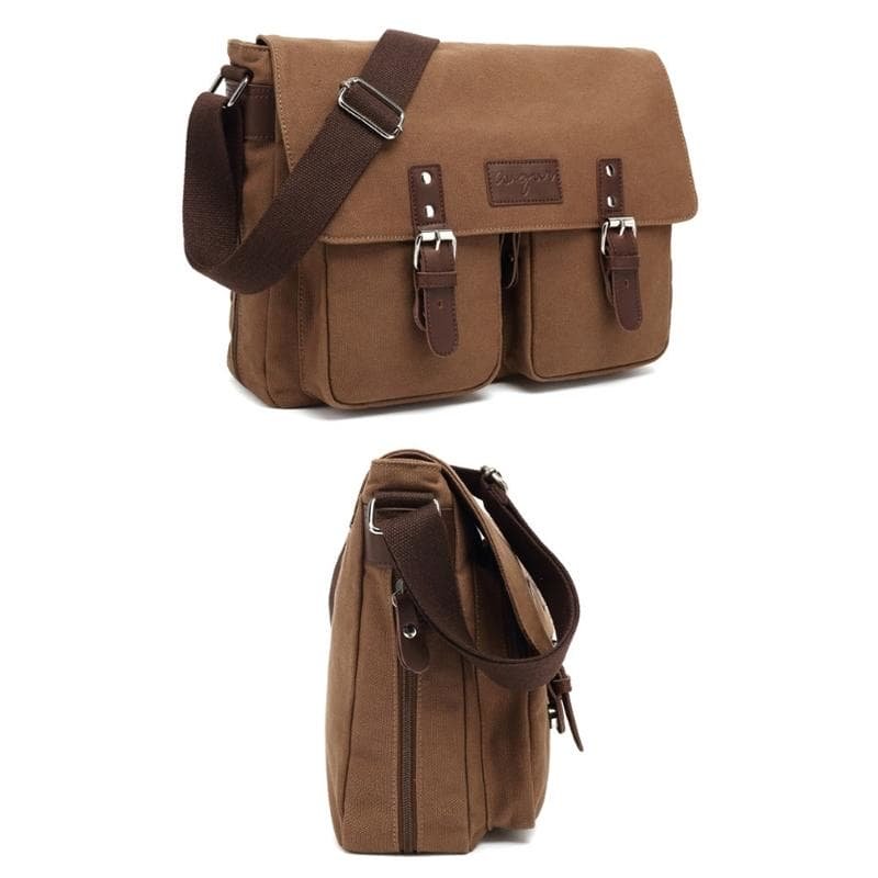 Men Canvas Crossbody Messenger Bag - Black - V562-A1083142060DBT V562 A1083142060DBT 202508291225 03