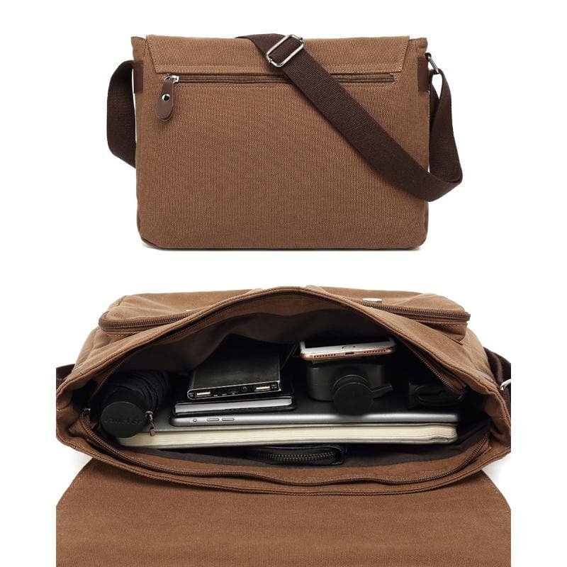 Men Canvas Crossbody Messenger Bag - Black - V562-A1083142060DBT V562 A1083142060DBT 202508291225 04