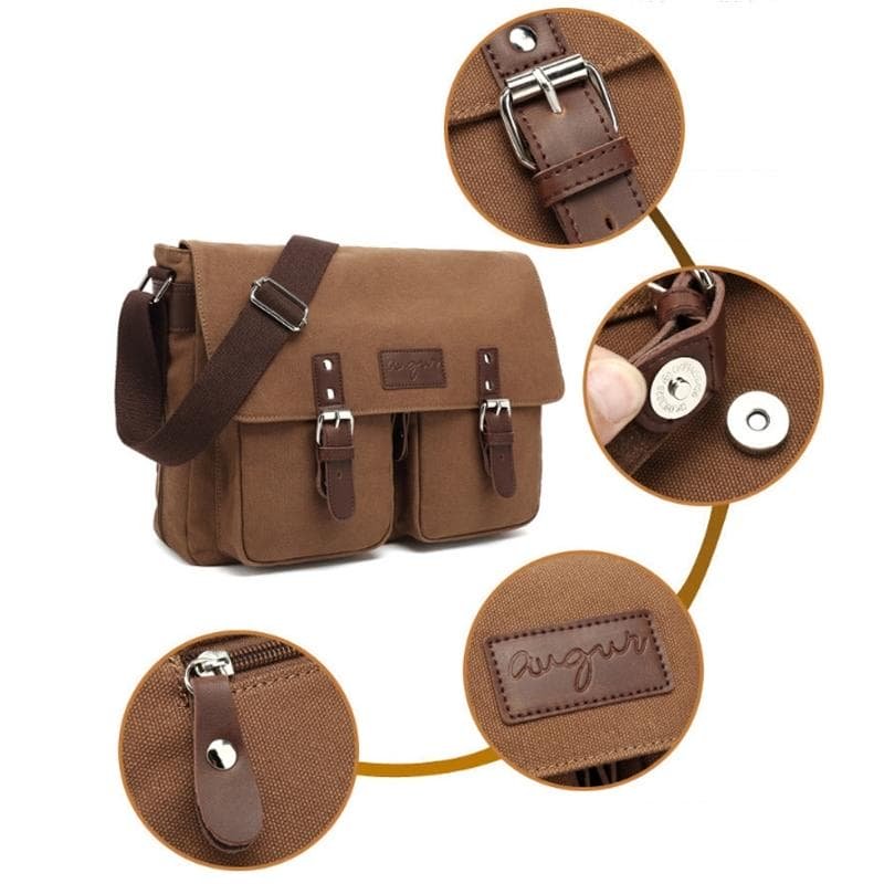 Men Canvas Crossbody Messenger Bag - Black - V562-A1083142060DBT V562 A1083142060DBT 202508291225 06