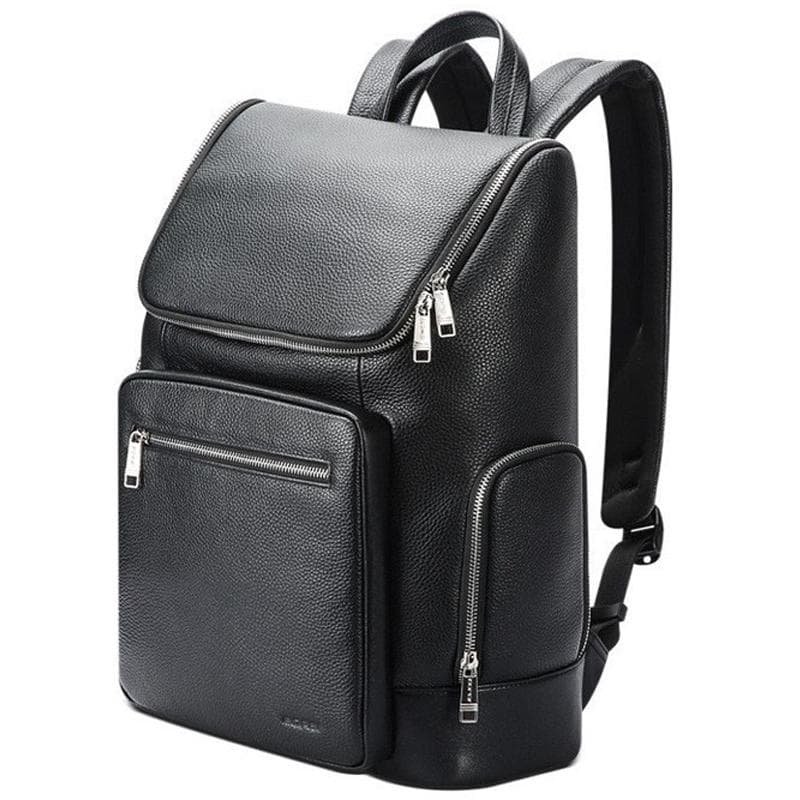 Large-capacity Waterproof Laptop Backpack in First-layer Cowhide - Black - V562-A1086284060DBT V562 A1086284060DBT 202508271052 01