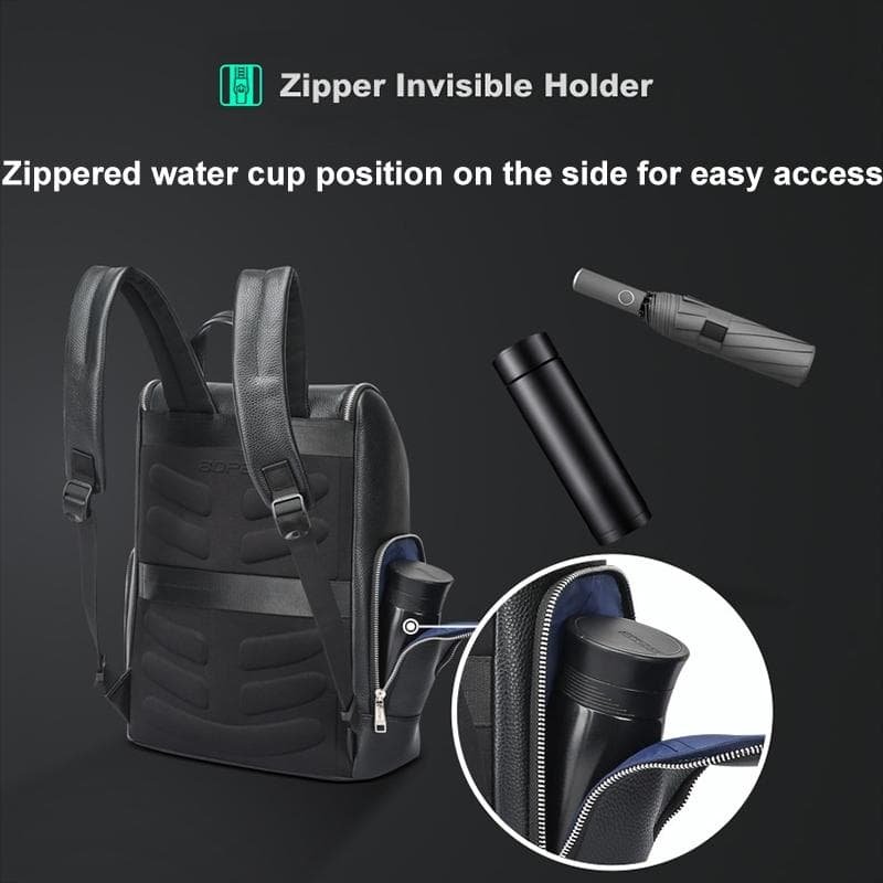Large-capacity Waterproof Laptop Backpack in First-layer Cowhide - Black - V562-A1086284060DBT V562 A1086284060DBT 202508271052 06