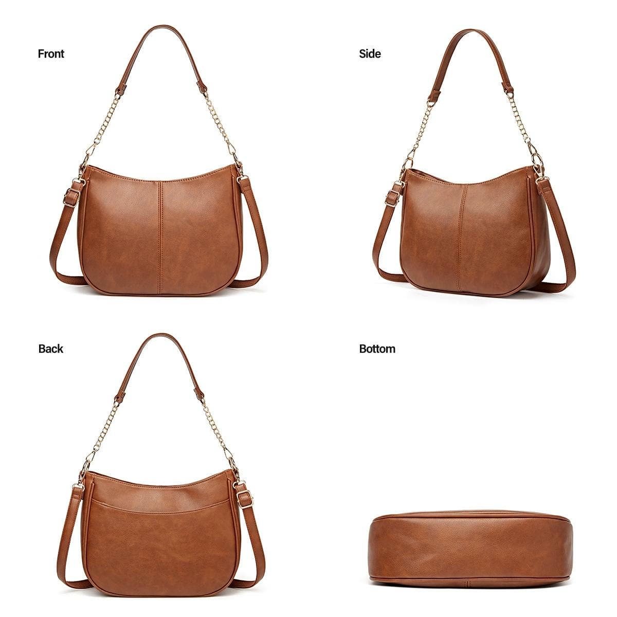 Adjustable Leather Crossbody Bag Large Capacity - Blue - V562-A1094343060DBT V562 A1094343060DBT 202505191526 11