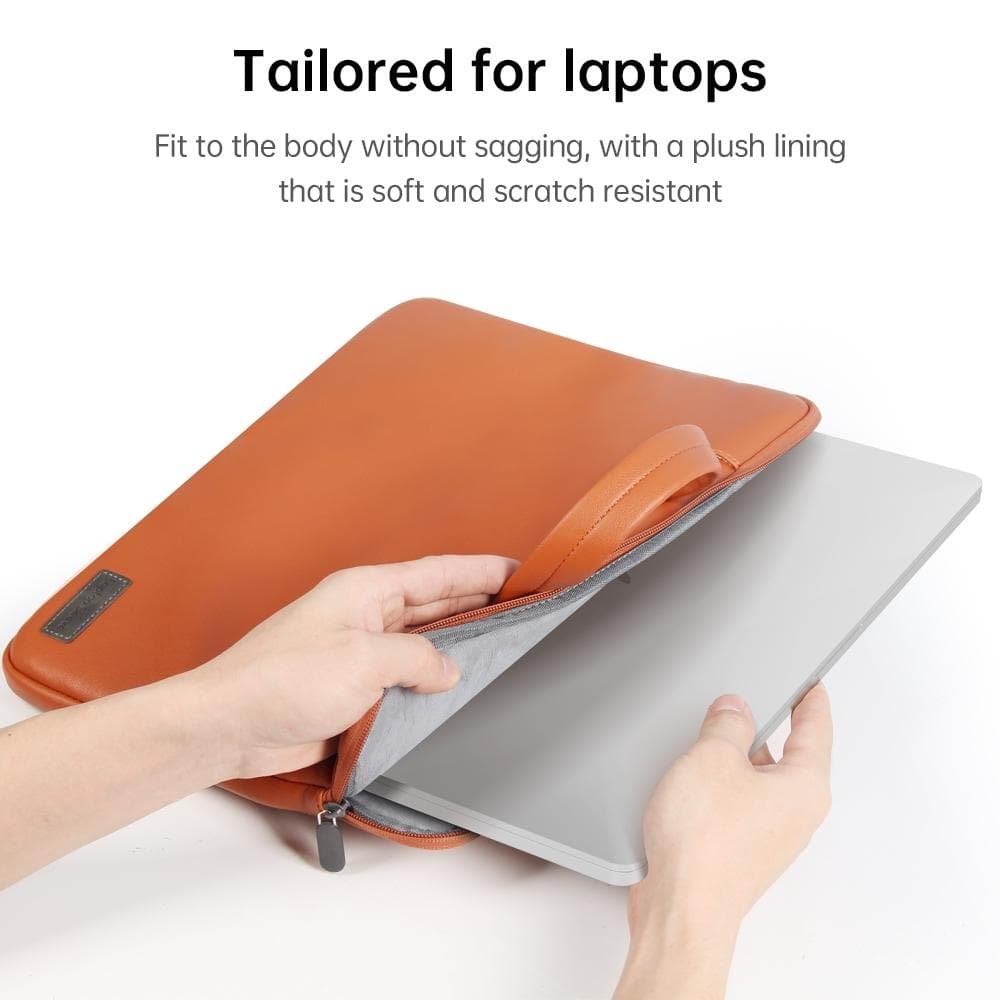 15 Inch Waterproof Pu Laptop Inner Bag - Brown - V562-A200415400ADE V562 A200415400ADE 202502282235 04
