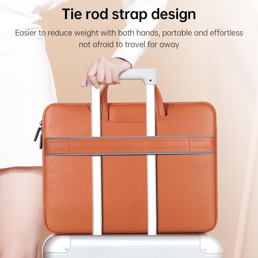 15 Inch Waterproof Pu Laptop Inner Bag - Brown - V562-A200415400ADE V562 A200415400ADE 202502282235 07