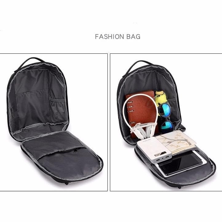 Versatile Oxford Shoulder Bag With Earphone & Usb - Gray - V562-AA88643131YZ V562 AA88643131YZ 202505191640 04