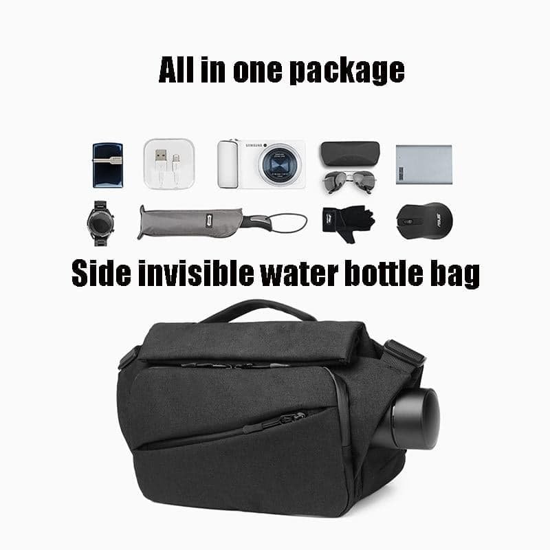 Waterproof Men Messenger Bag With Usb Charging Port Multifunctional Design - Black - V562-B1004111350DBT V562 B1004111350DBT 202503032025 04
