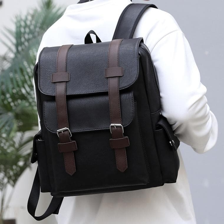 Large Capacity Pu Leather Laptop Backpack For Travel & School - Light Brown - V562-B1005875060DBT V562 B1005875060DBT 202505191448 03