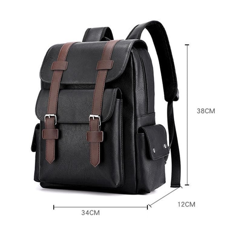 Large Capacity Pu Leather Laptop Backpack For Travel & School - Light Brown - V562-B1005875060DBT V562 B1005875060DBT 202505191448 04