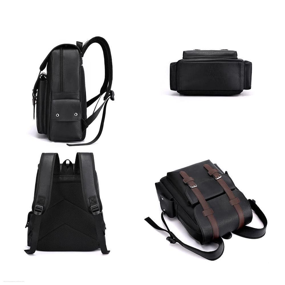 Large Capacity Pu Leather Laptop Backpack For Travel & School - Light Brown - V562-B1005875060DBT V562 B1005875060DBT 202505191448 05