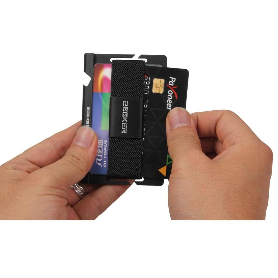 Multi Function Aluminum Card Holder For Men & Women Elastic Band Wallet - Yellow - V562-B1014477850DBT V562 B1014477850DBT 202508290846 05