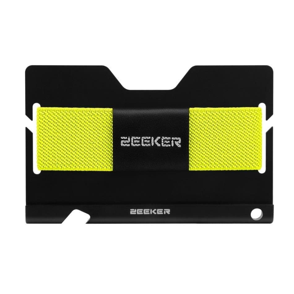 Multi Function Aluminum Card Holder For Men & Women Elastic Band Wallet - Yellow - V562-B1014477850DBT V562 B1014477850DBT 202508290846 09