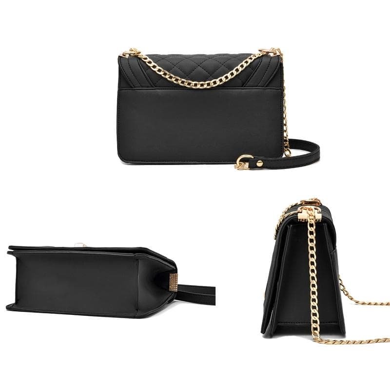 Chic One Shoulder Chain Bag With Diagonal Rhombus Design - Khaki - V562-B1014522060DBT V562 B1014522060DBT 202505191626 04