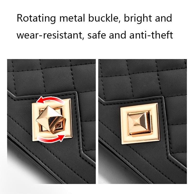 Chic One Shoulder Chain Bag With Diagonal Rhombus Design - Khaki - V562-B1014522060DBT V562 B1014522060DBT 202505191626 06