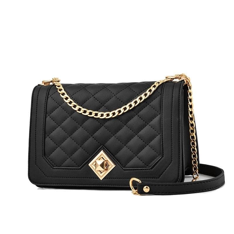 Chic One Shoulder Chain Bag With Diagonal Rhombus Design - Khaki - V562-B1014522060DBT V562 B1014522060DBT 202505191626 14