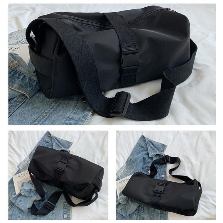Travel & Fitness Crossbody Bag - Waterproof Nylon - Black - V562-B1026124060DBT V562 B1026124060DBT 202503041335 10