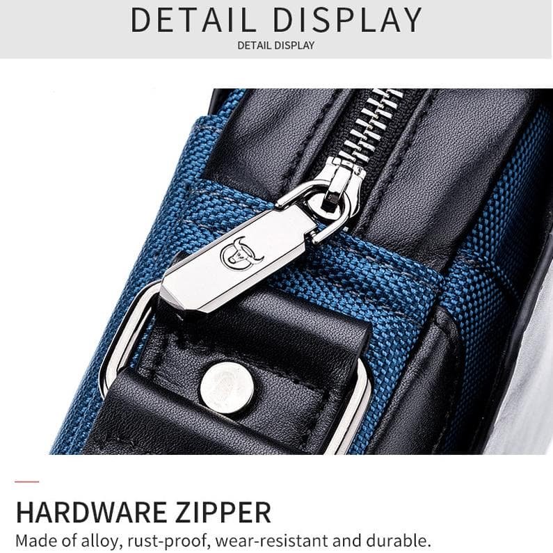Men Leather Diagonal Shoulder Bag Multi Function - Navy Blue - V562-B1041413850DBT V562 B1041413850DBT 202508291104 05