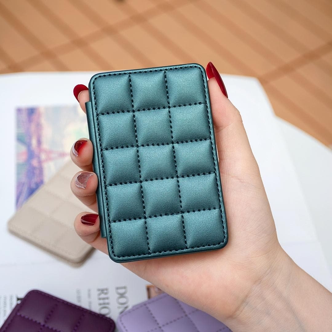 Grid Pattern Card Bag Sticker For Mobile Phones - Pink - V562-B104439400ADE V562 B104439400ADE 202505221820 05