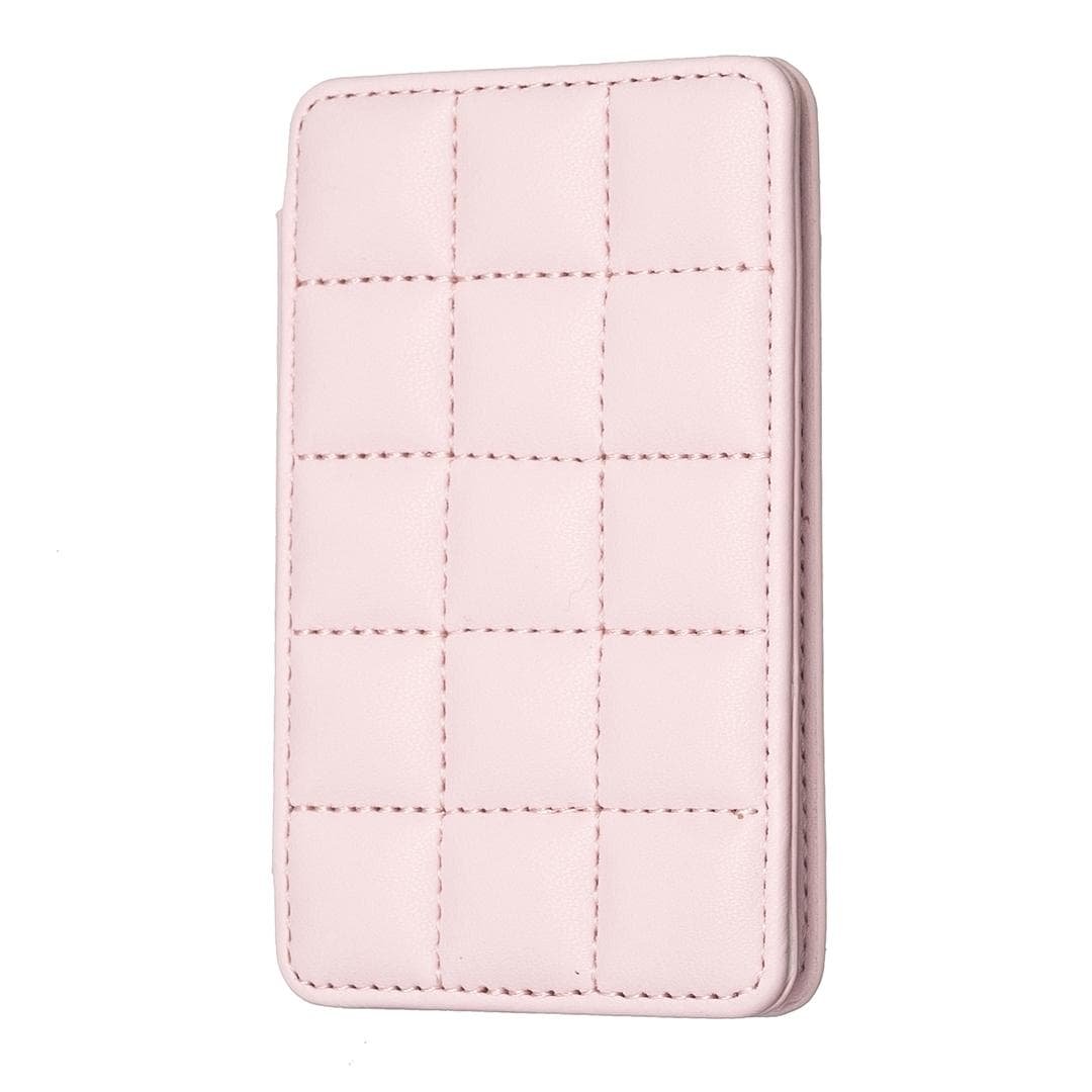 Grid Pattern Card Bag Sticker For Mobile Phones - Pink - V562-B104439400ADE V562 B104439400ADE 202505221820 12
