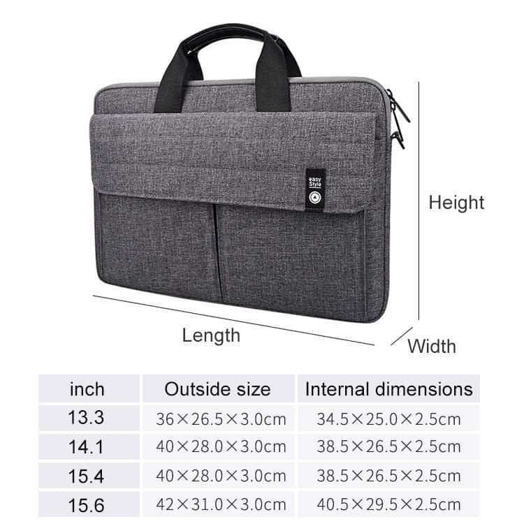 13.3 Inch Laptop Handheld Briefcase Storage Bag - no Shoulder Strap - Grey - V562-B10689700ADE V562 B10689700ADE 202502282230 06