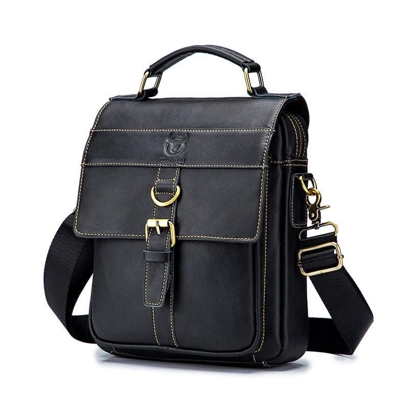 Retro Leather Men Shoulder Bag First Layer Cowhide - Yellow Brown - V562-B1069343850DBT V562 B1069343850DBT 202508291025 13