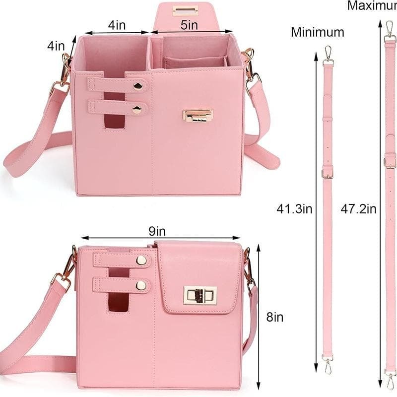 Leather Shoulder Bag For Water Bottles Fits Most Brands - Black - V562-B1071135060DBT V562 B1071135060DBT 202505191722 03