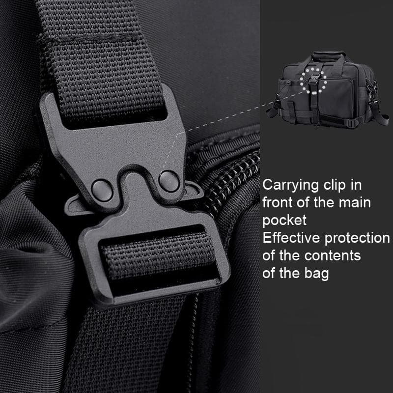 Large Capacity Men Shoulder Messenger Bag Fits Laptops Multi Functional - Black - V562-B1081913060DBT V562 B1081913060DBT 202502281830 05
