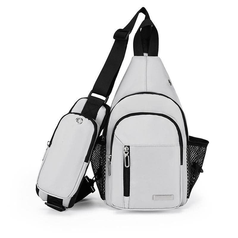 Men Oxford Cloth Chest Bag Casual Crossbody Shoulder Backpack - Green - V562-B1086954060DBT V562 B1086954060DBT 202503032016 01