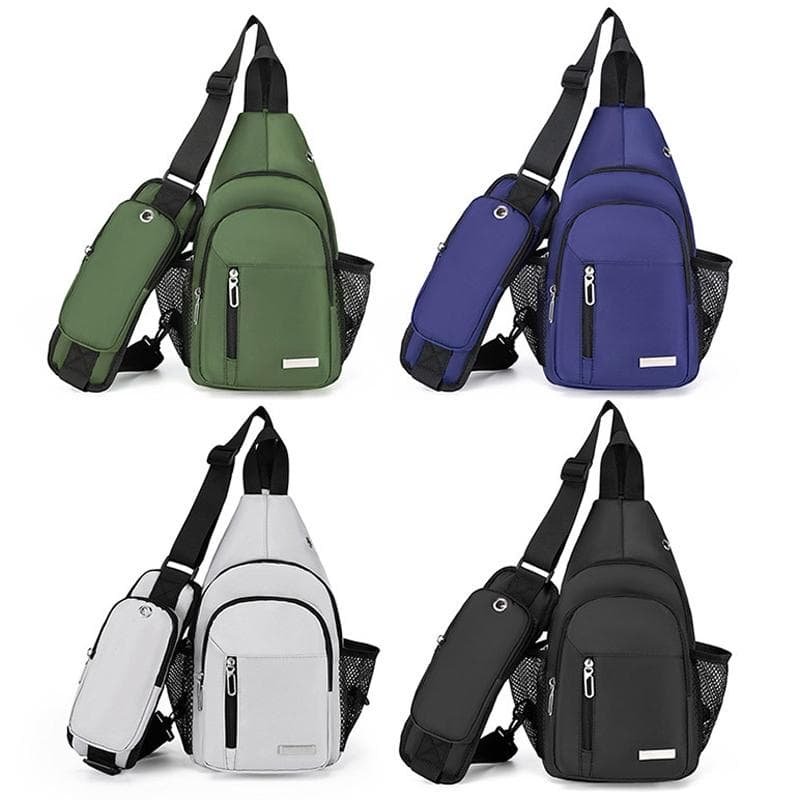 Men Oxford Cloth Chest Bag Casual Crossbody Shoulder Backpack - Green - V562-B1086954060DBT V562 B1086954060DBT 202503032016 06