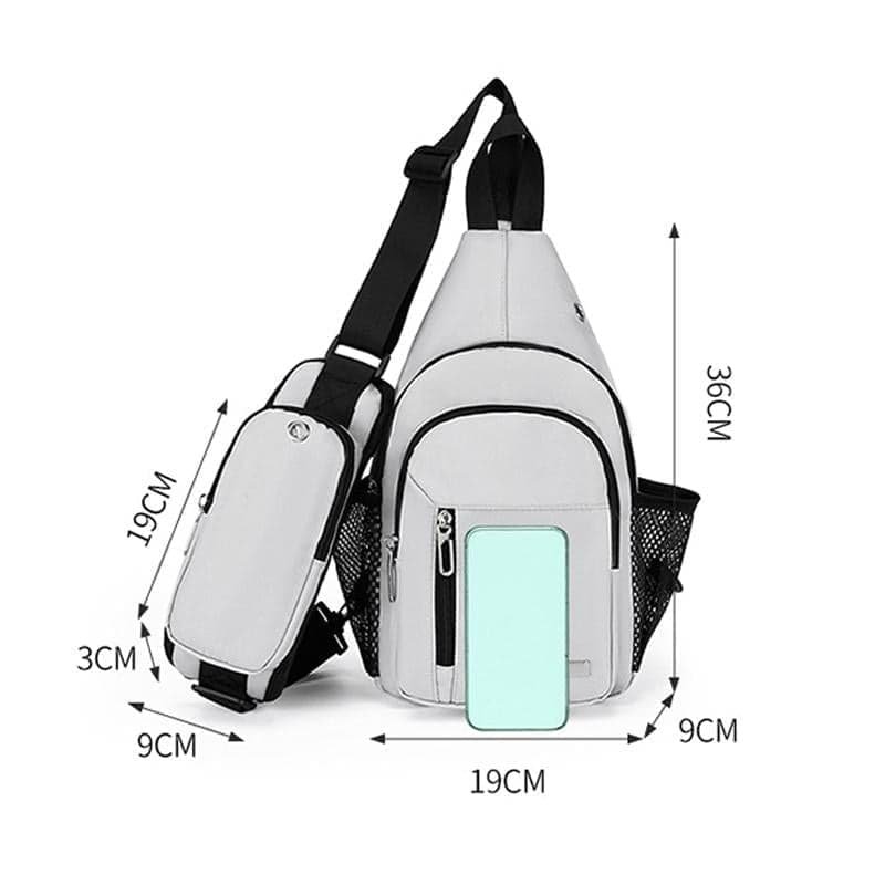 Men Oxford Cloth Chest Bag Casual Crossbody Shoulder Backpack - Green - V562-B1086954060DBT V562 B1086954060DBT 202503032016 08