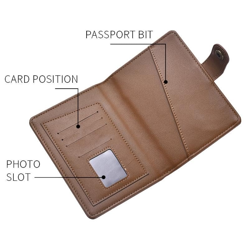 Multi Functional Passport Case With Buckle Dibaoleiou Pu Leather - Grey - V562-B1090983060DBT V562 B1090983060DBT 202503281945 02