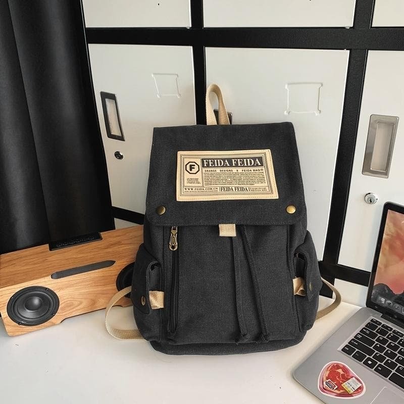 Large Capacity Canvas Backpack For Teens - White - V562-B1091235060DBT V562 B1091235060DBT 202505191631 10