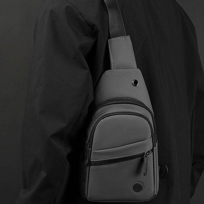 Outdoor Chest Bag For Men Crossbody Shoulder Bag For Daily Use - Grey - V562-B1099784060DBT V562 B1099784060DBT 202508282305 13