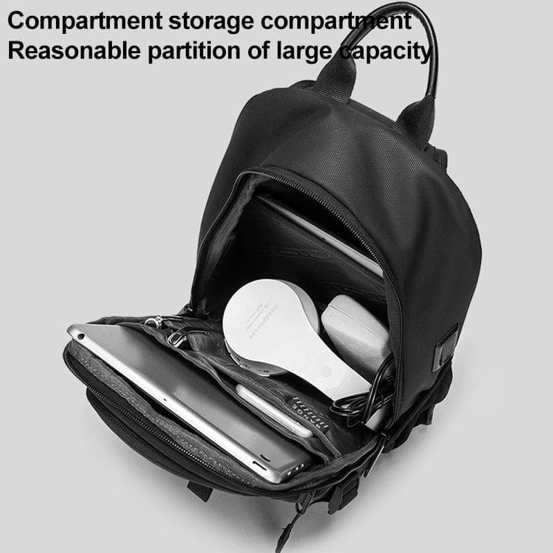Waterproof Men Crossbody Chest Bag With Usb Port 36X22X10Cm Black - V562-B4872GO V562 B4872GO 202508271615 03