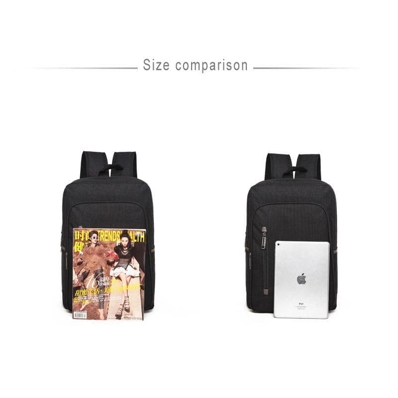Versatile Oxford Laptop Backpack - Fits 15.6 Macbook Samsung Sony Dell Alienware Chuwi Asus Hp - Black - V562-B6117CH V562 B6117CH 202502282146 04