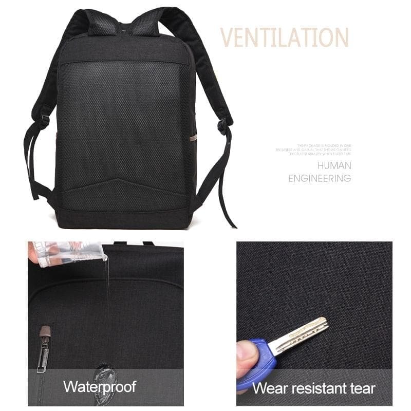 Versatile Oxford Laptop Backpack - Fits 15.6 Macbook Samsung Sony Dell Alienware Chuwi Asus Hp - Black - V562-B6117CH V562 B6117CH 202502282146 05