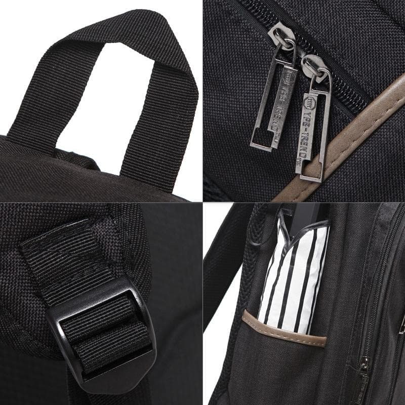 Versatile Oxford Laptop Backpack - Fits 15.6 Macbook Samsung Sony Dell Alienware Chuwi Asus Hp - Black - V562-B6117CH V562 B6117CH 202502282146 07