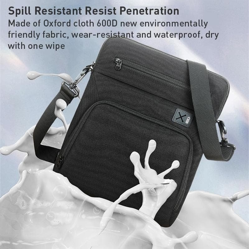 11 Inch Men Multifunctional Shoulder Bag Black - V562-B8613GO V562 B8613GO 202503041253 03